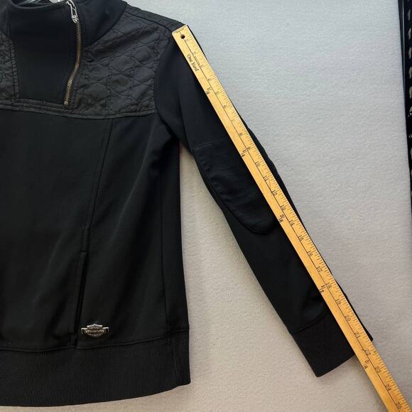 Harley Davidson Performance Women's Quarter Zip Jacket Size S Black Quilted - Picture 7 of 16